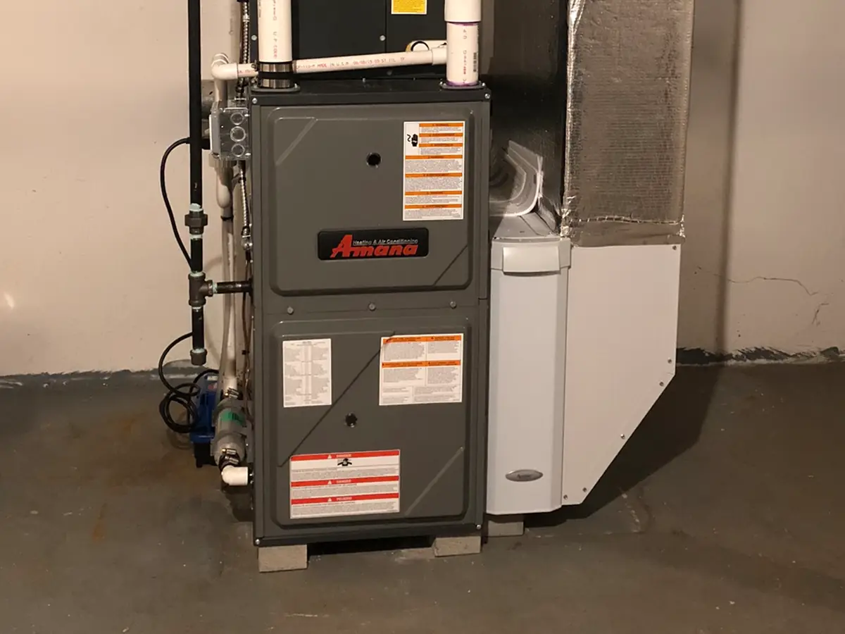 New furnace installation by A.J. LeBlanc Heating in Southern NH